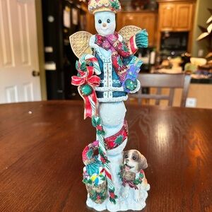 SOLD - crossposted- Vintage Lenox Christmas Snowman Figurine | Holiday Decor